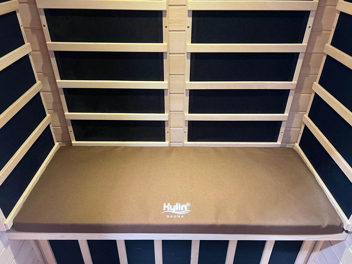 Kylin Sauna Seating Cushion Mat for 2 person sauna- 107*42*5 - Brown